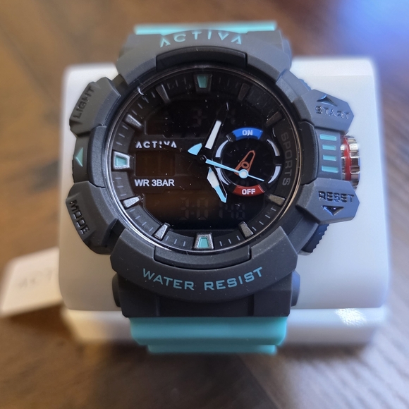 Activa Teal and Black Digital-Analog Sport Watch - Picture 4 of 4